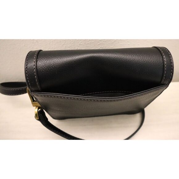 Fossil SHB3070001 Women's Black Ainsley LiteHide Leather Sm. Flap Crossbody - Picture 8 of 16